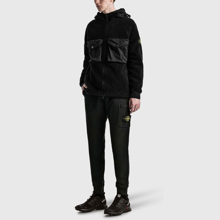 Куртка мужская Stone Island бархатная, черный — фото 3
