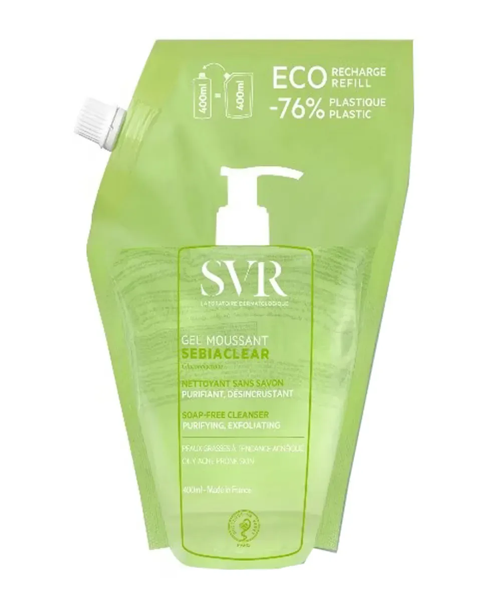 Гель для умывания Svr — Очищающее средство без мыла Sebiaclear Gel Mouss Eco Pack, 400 мл