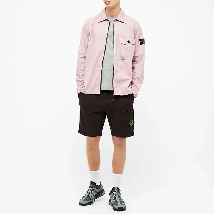 Рубашка мужская розовая Stone Island, розовый — фото 2