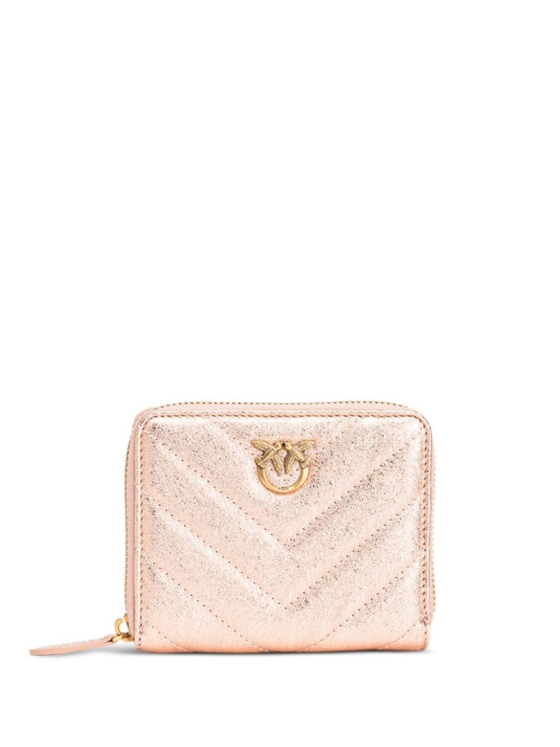 

PINKO стеганый кошелек с декором Love Birds, розовый