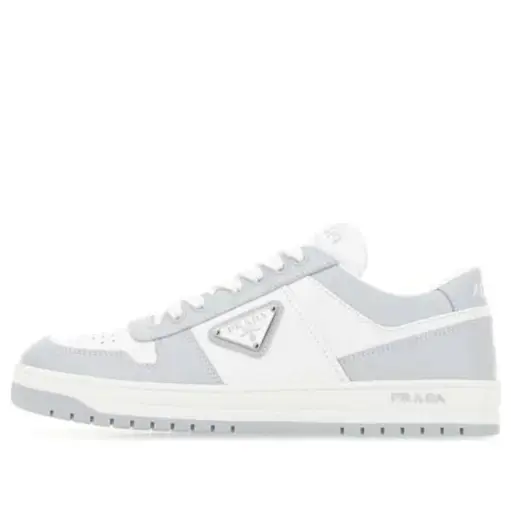 Кроссовки downtown leather sneakers 'white grey' Prada, белый