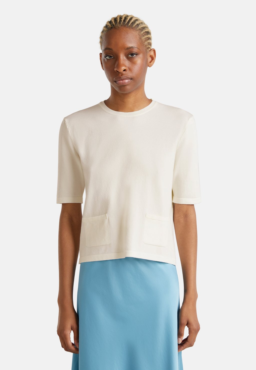 

Базовая футболка SHORT SLEEVE United Colors of Benetton, белый