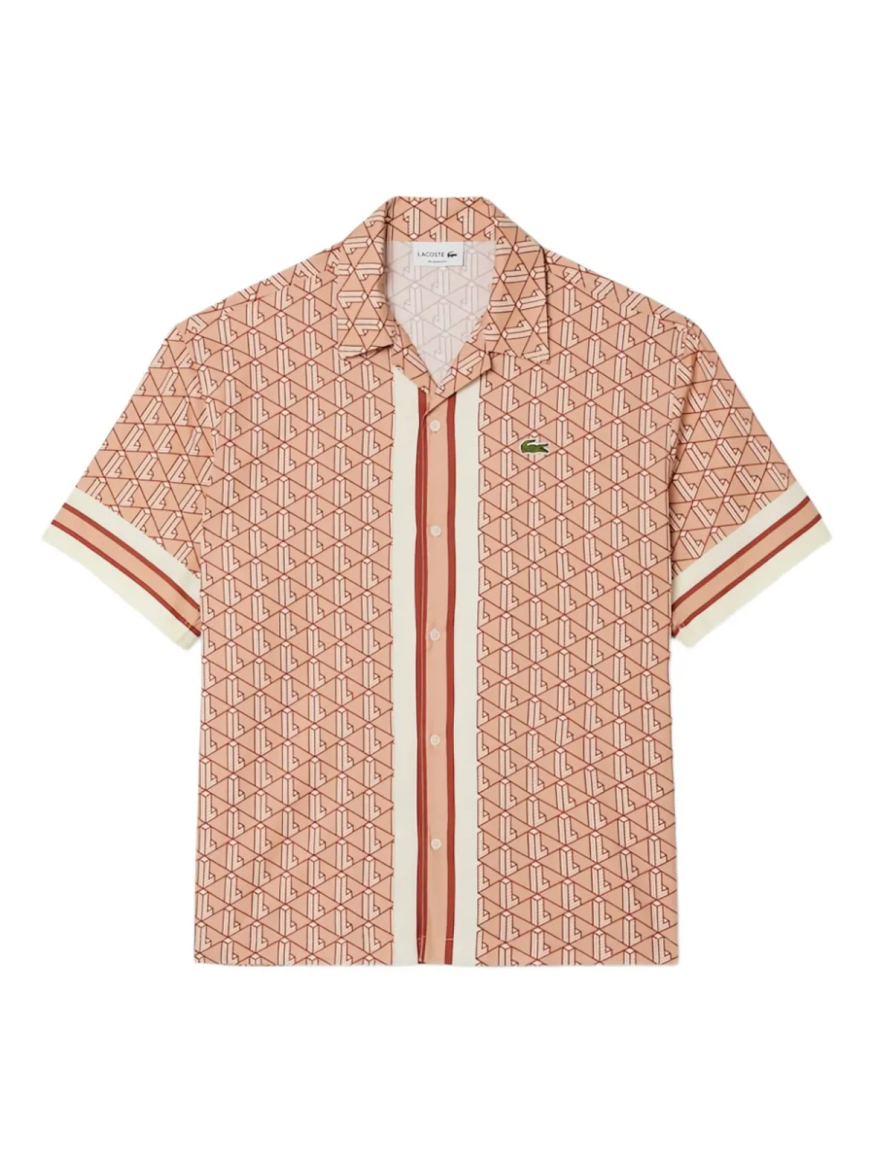 

Рубашка с монограммным узором Lacoste, нейтральный