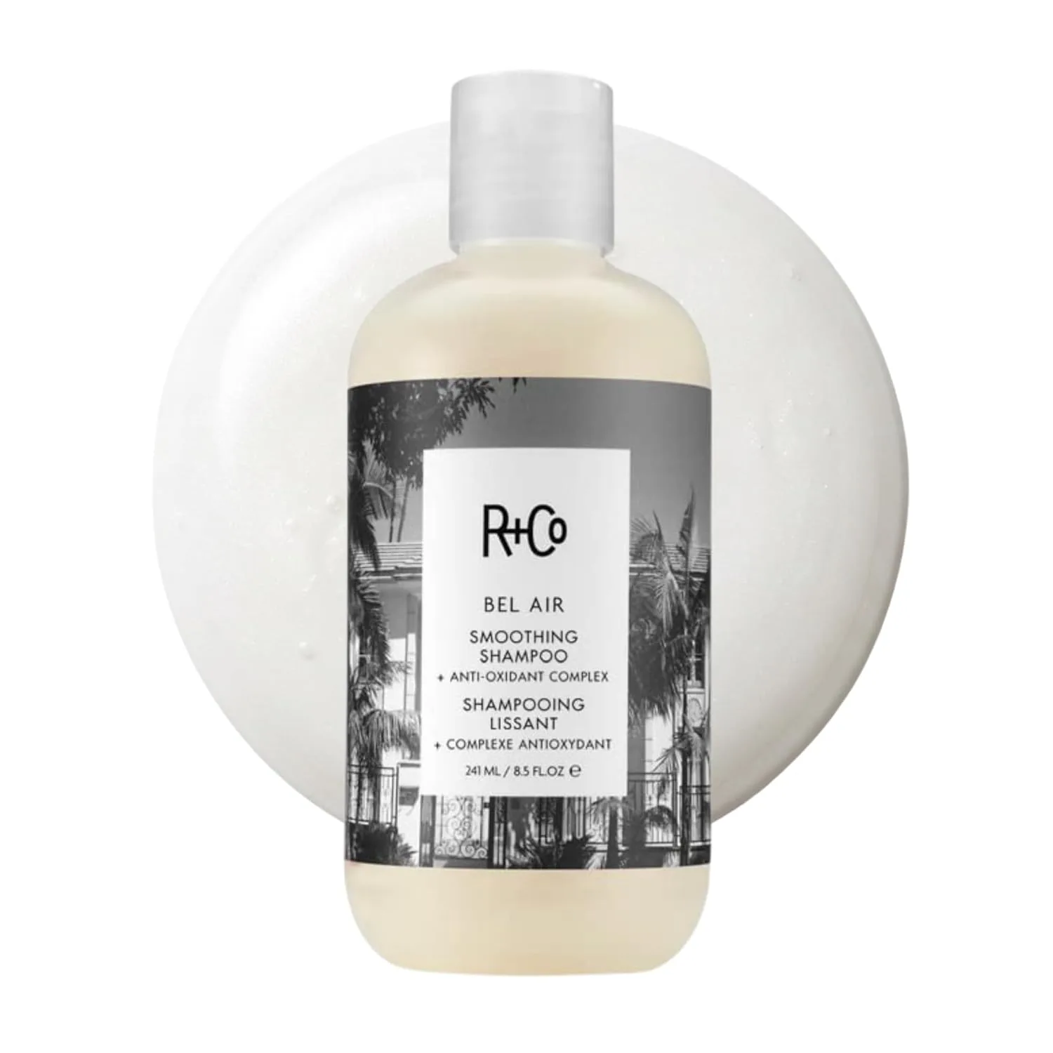 R+Co Bel Air Smoothing Shampoo - антиоксидантный комплекс для гладких волос без пушистости для всех типов волос - защита от ультрафиолета, блеск и увлажнение - без сульфатов, веганский и cruelty-free