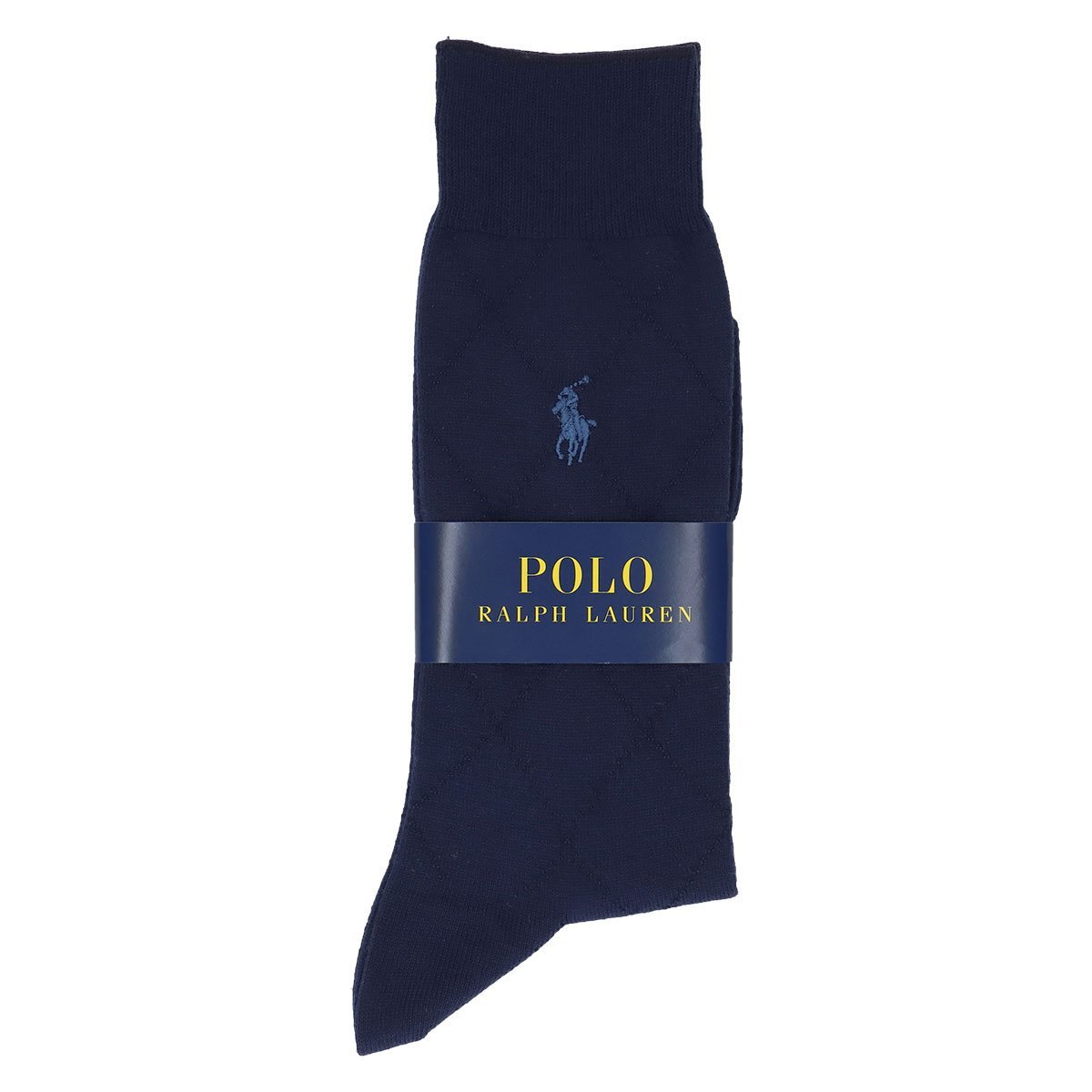 Мужские носки из органического хлопка с ромбовидным узором. Polo Ralph Lauren, 68. Navy