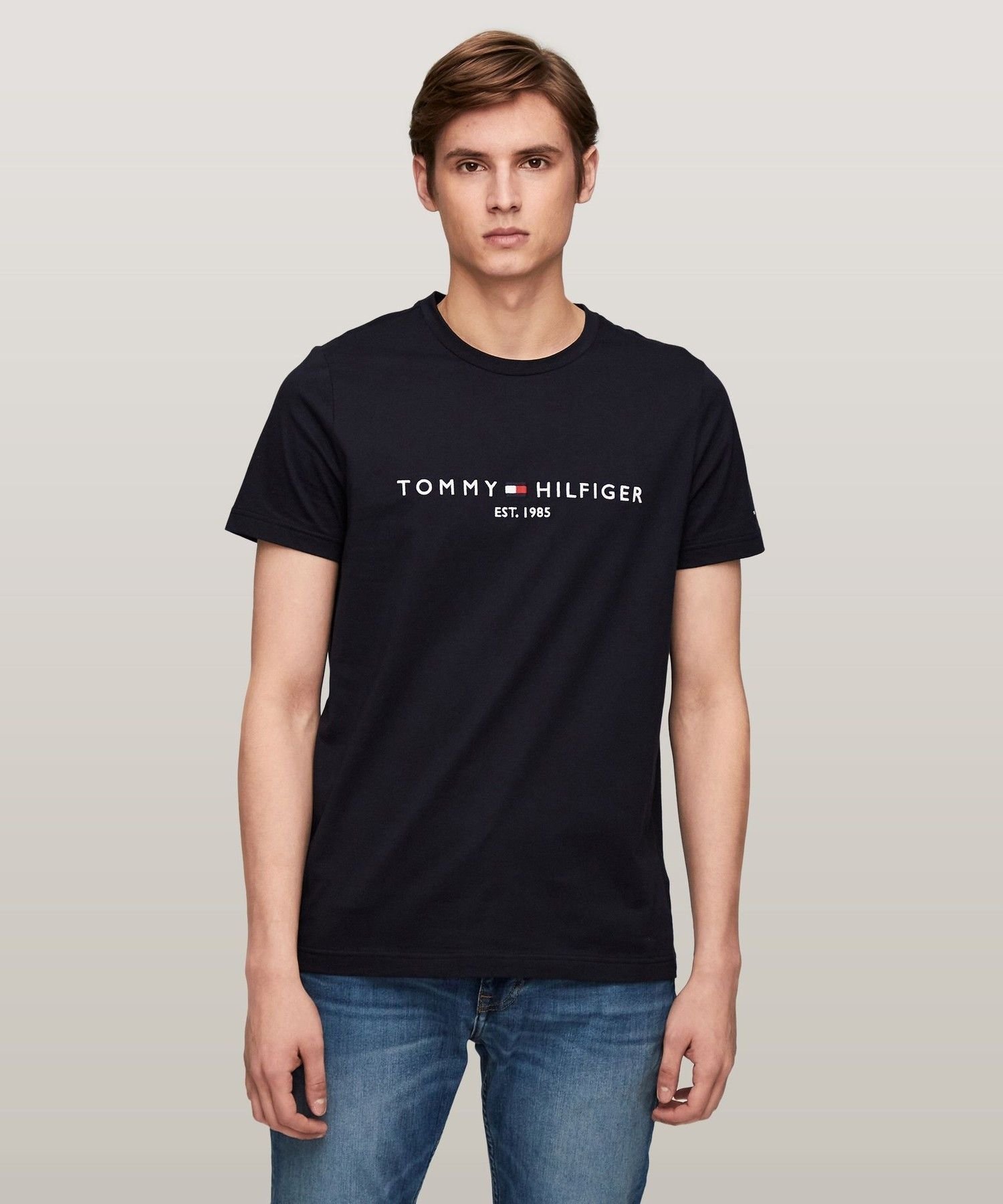Базовая футболка с логотипом TOMMY HILFIGER, Navy DW5