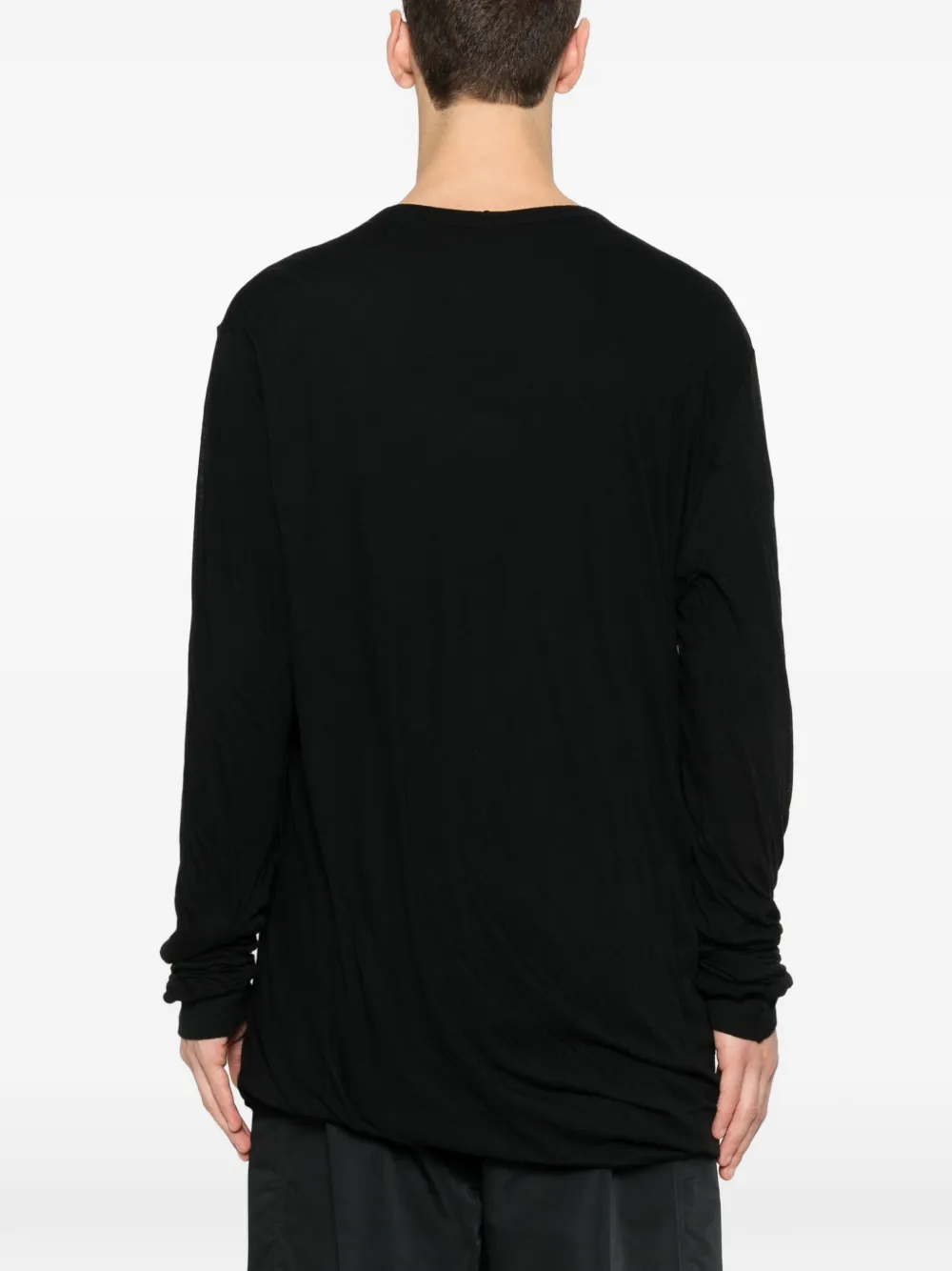 Футболка Jumbo Double с длинными рукавами Rick Owens, черный — фото 4