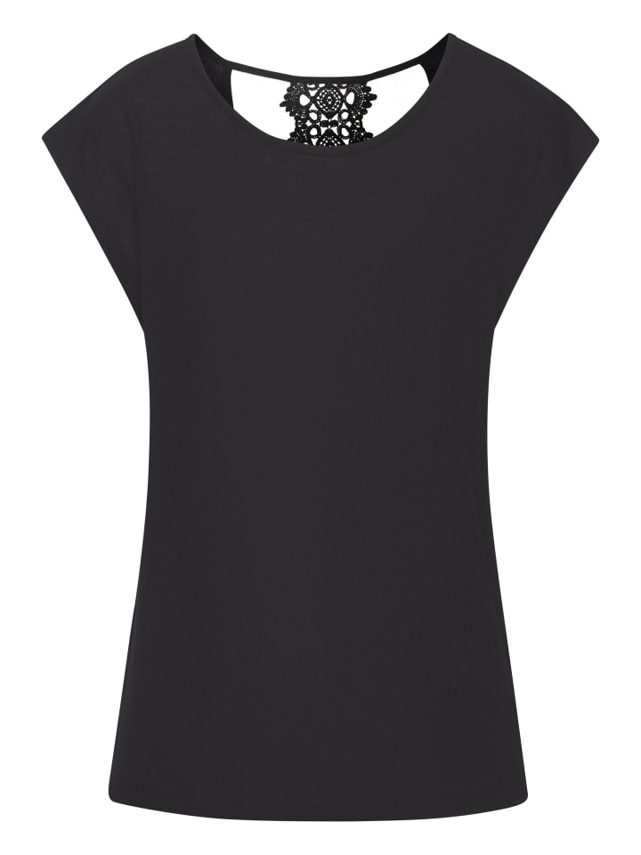 

Рубашка с короткими рукавами черного цвета LASCANA