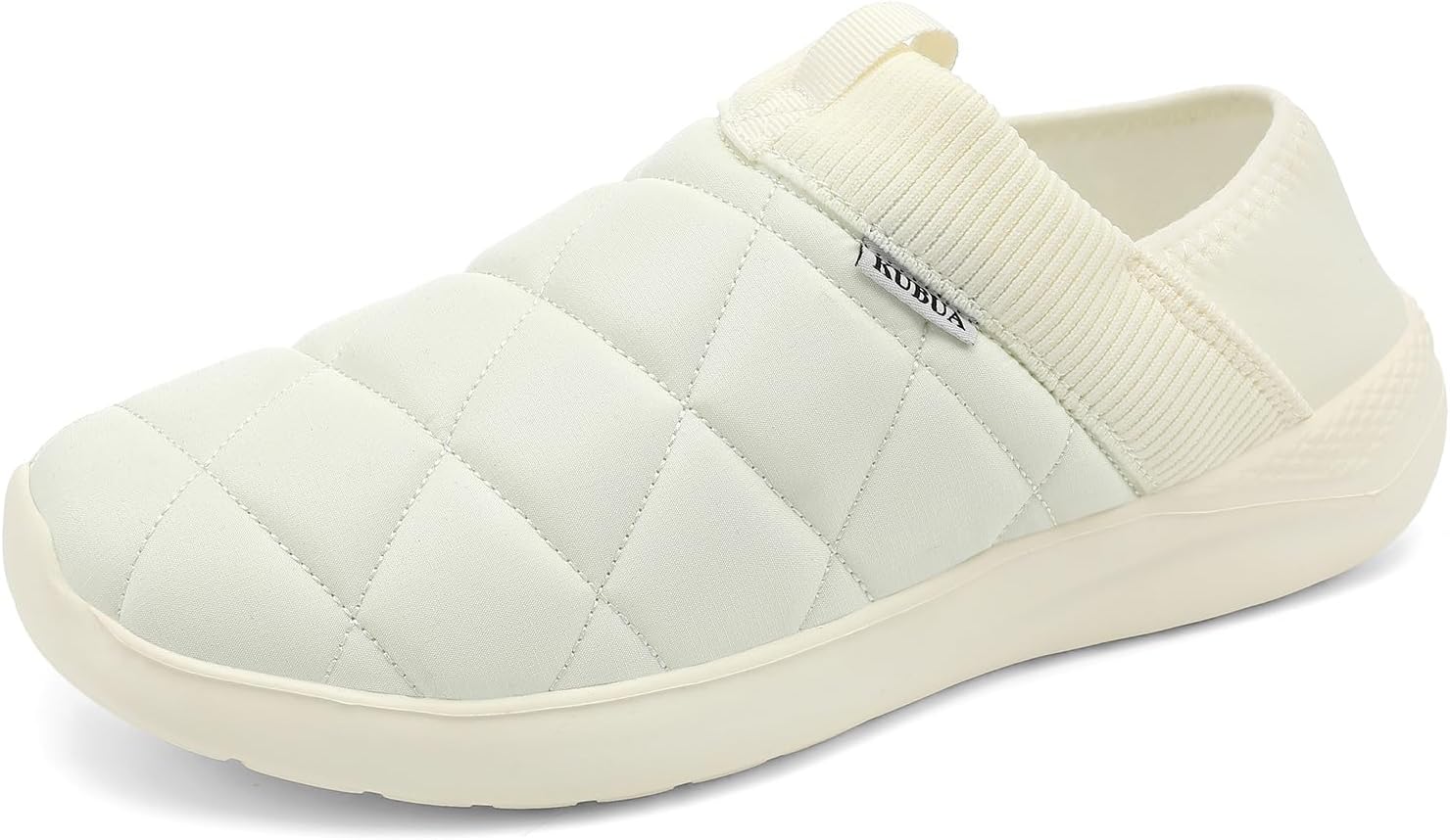 

Тапочки KUBUA для мужчин и женщин, домашняя обувь, плюшевые, слипоны, садовые лоферы, белый