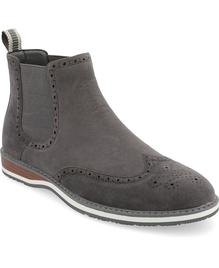 

Мужские ботинки челси без шнуровки Thorpe Tru Comfort Foam Wingtip Vance Co., серый