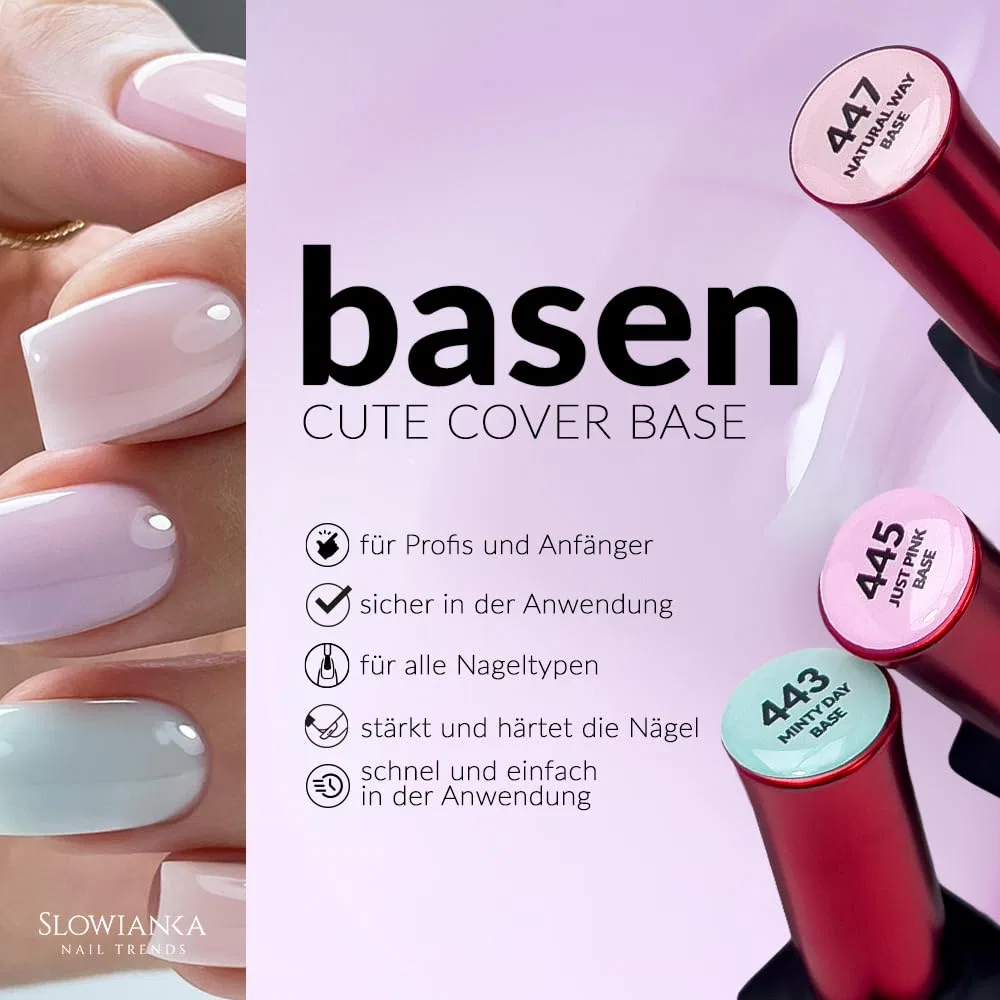 Базовое покрытие для гель-лака Slowianka Nail Trends Hard Base Cotton Candy Slowianka Nail Trends, Base 449 Cotton Candy