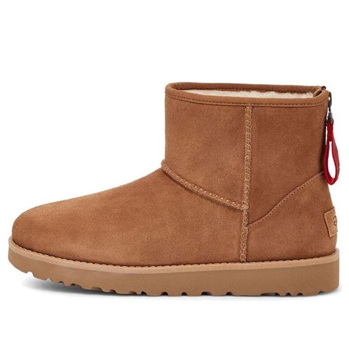Угги (WMNS) UGG Classic Mini Logo Zip 'Chestnut'