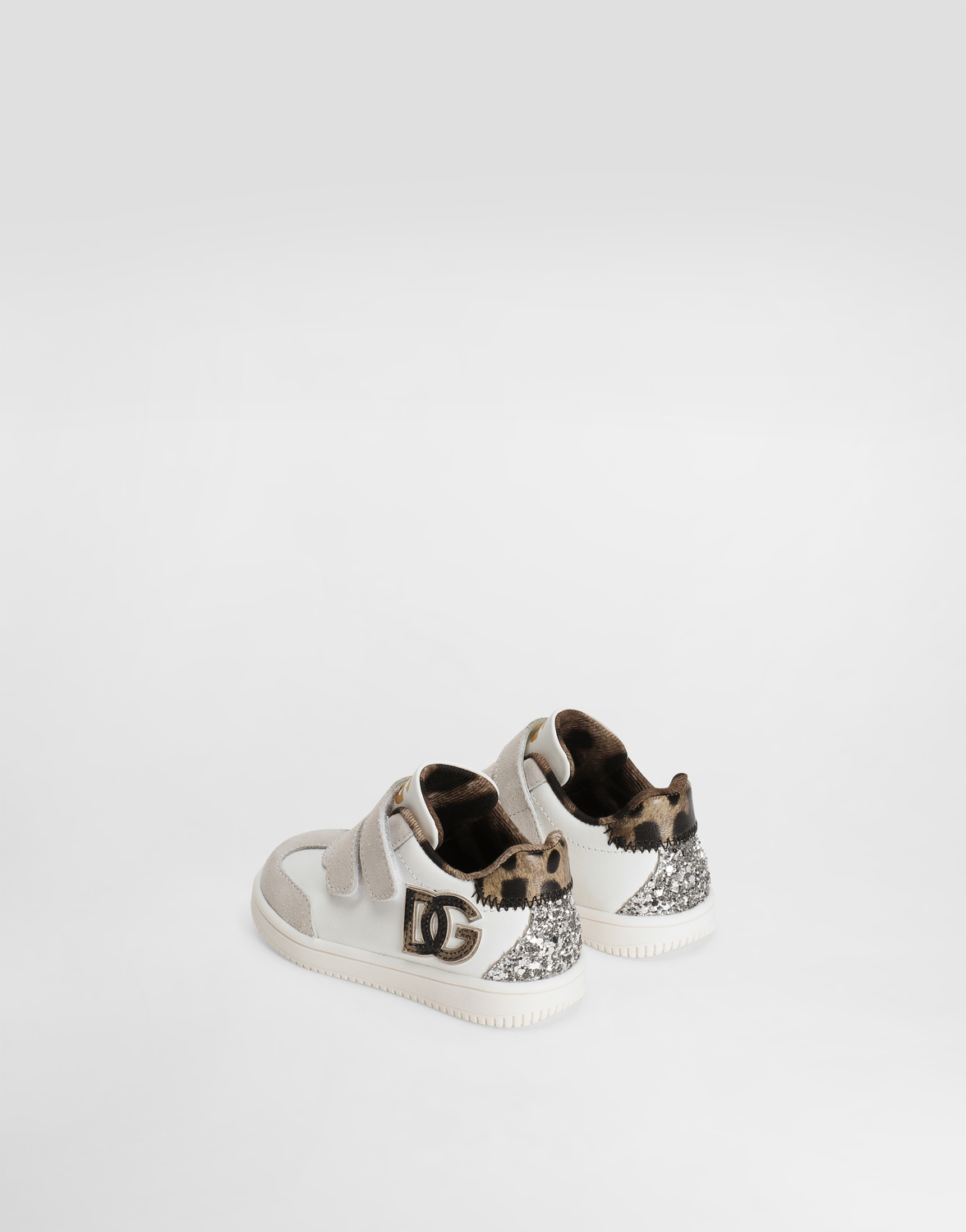 Кроссовки DG Original из замши теленка и с блестками DOLCE & GABBANA, мультиколор — фото 3