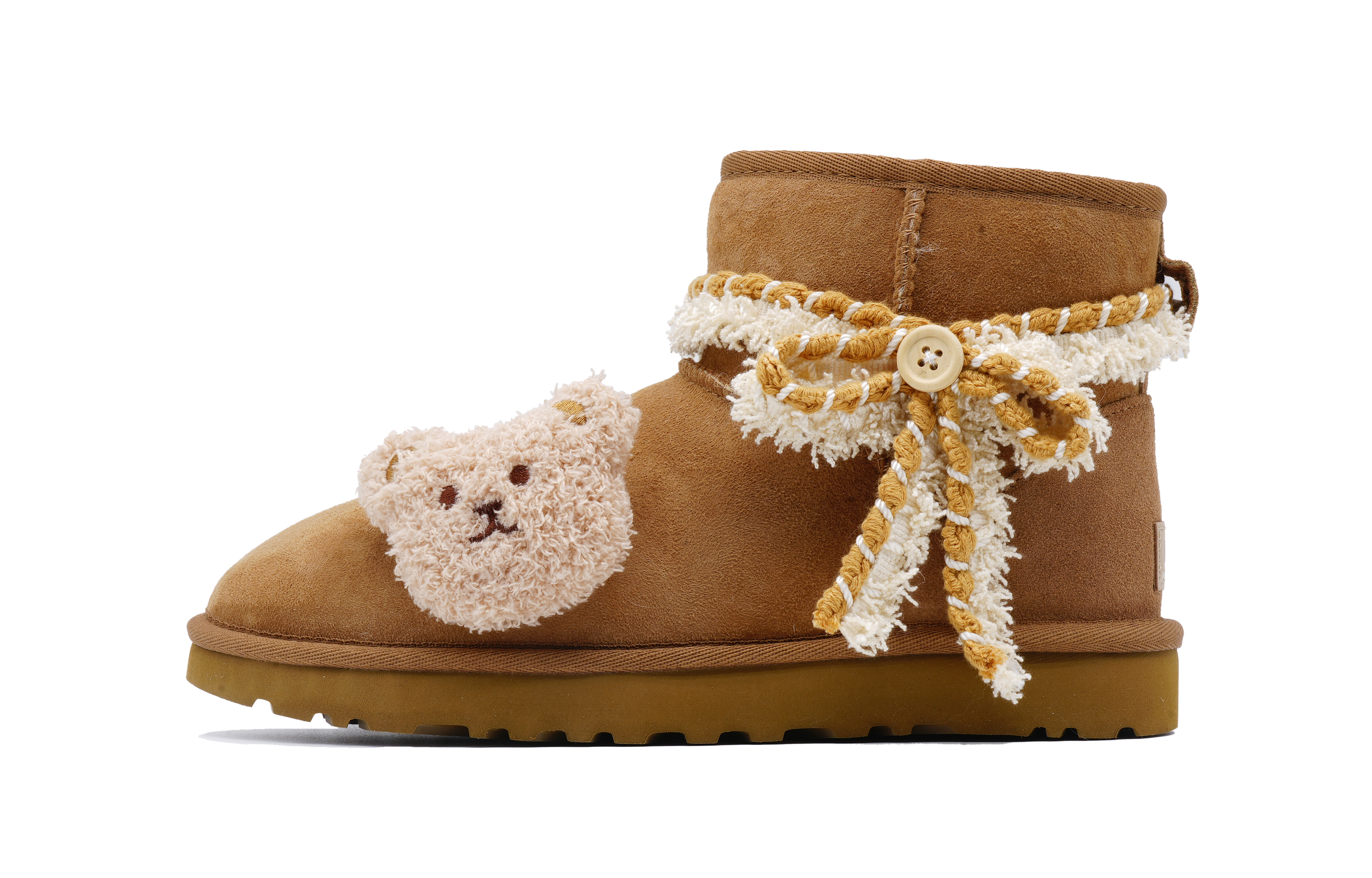 Угги UGG Classic Mini II с бантиком, коричневый