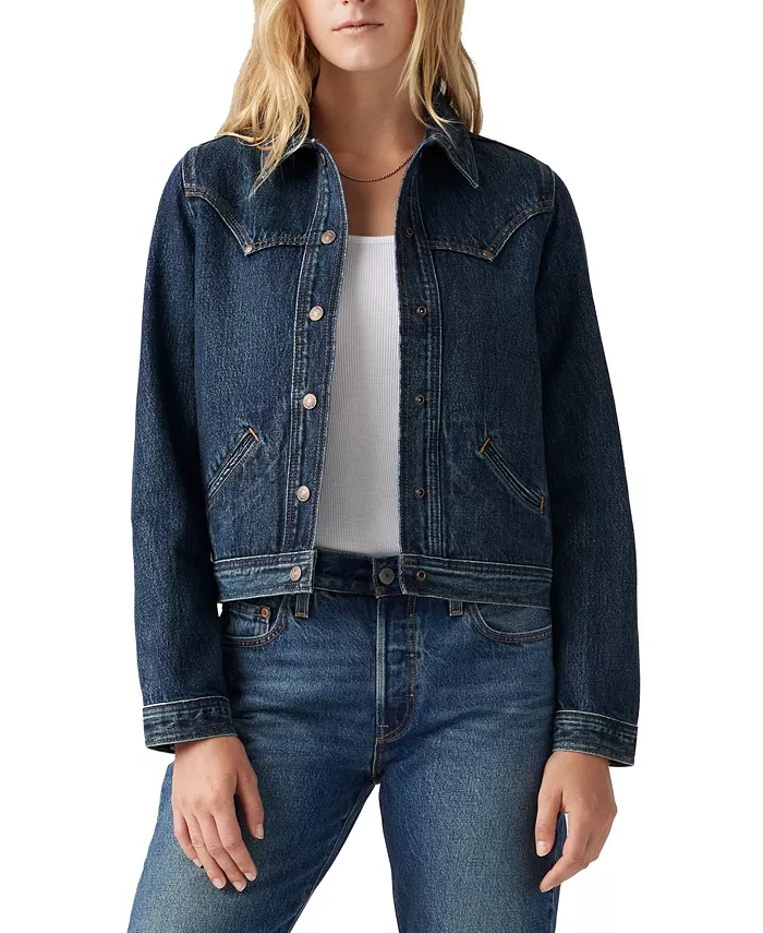 

Женская оригинальная джинсовая куртка в стиле Trucker из хлопка Levi's, синий