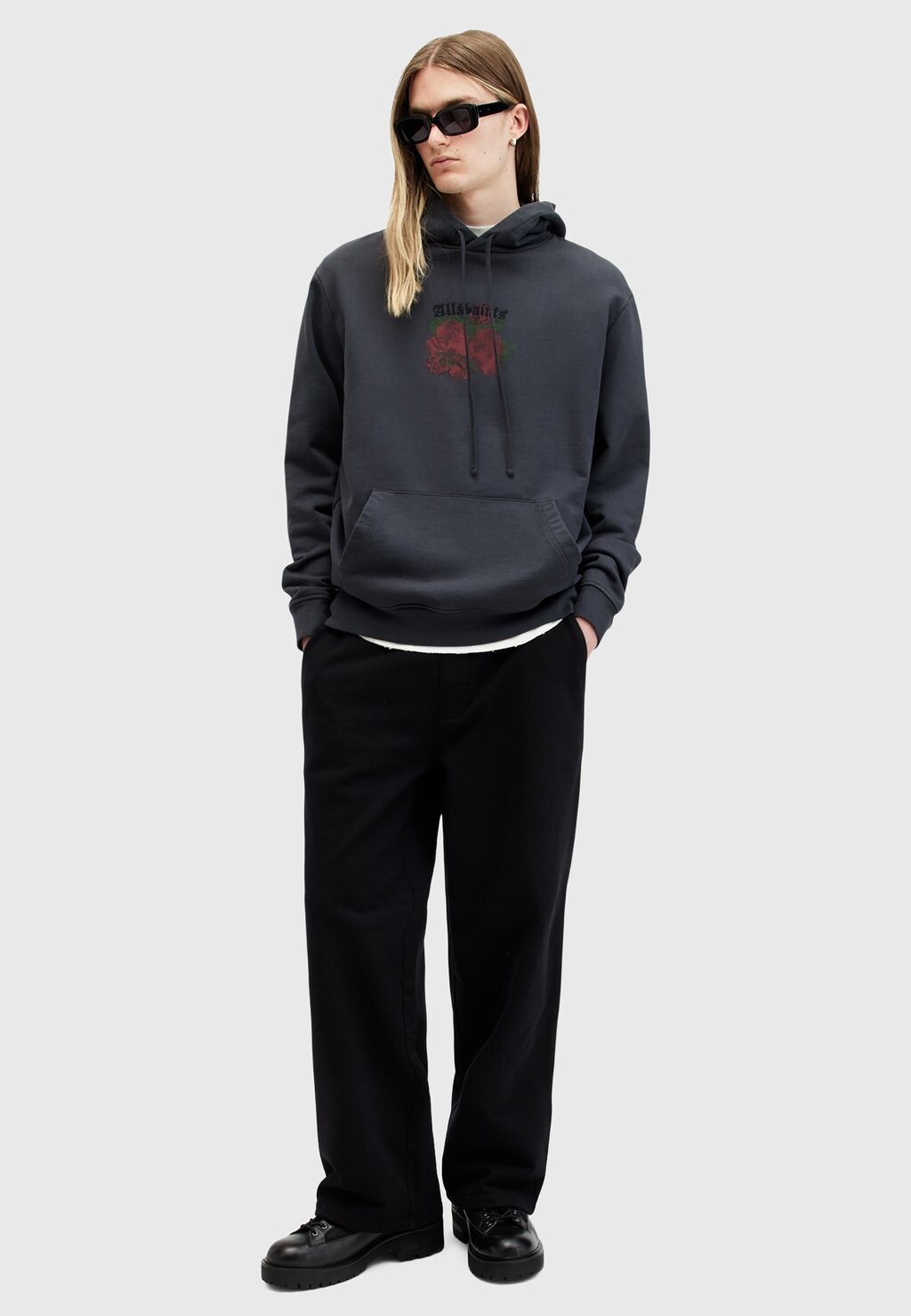 

Толстовка с капюшоном AllSaints, антрацит