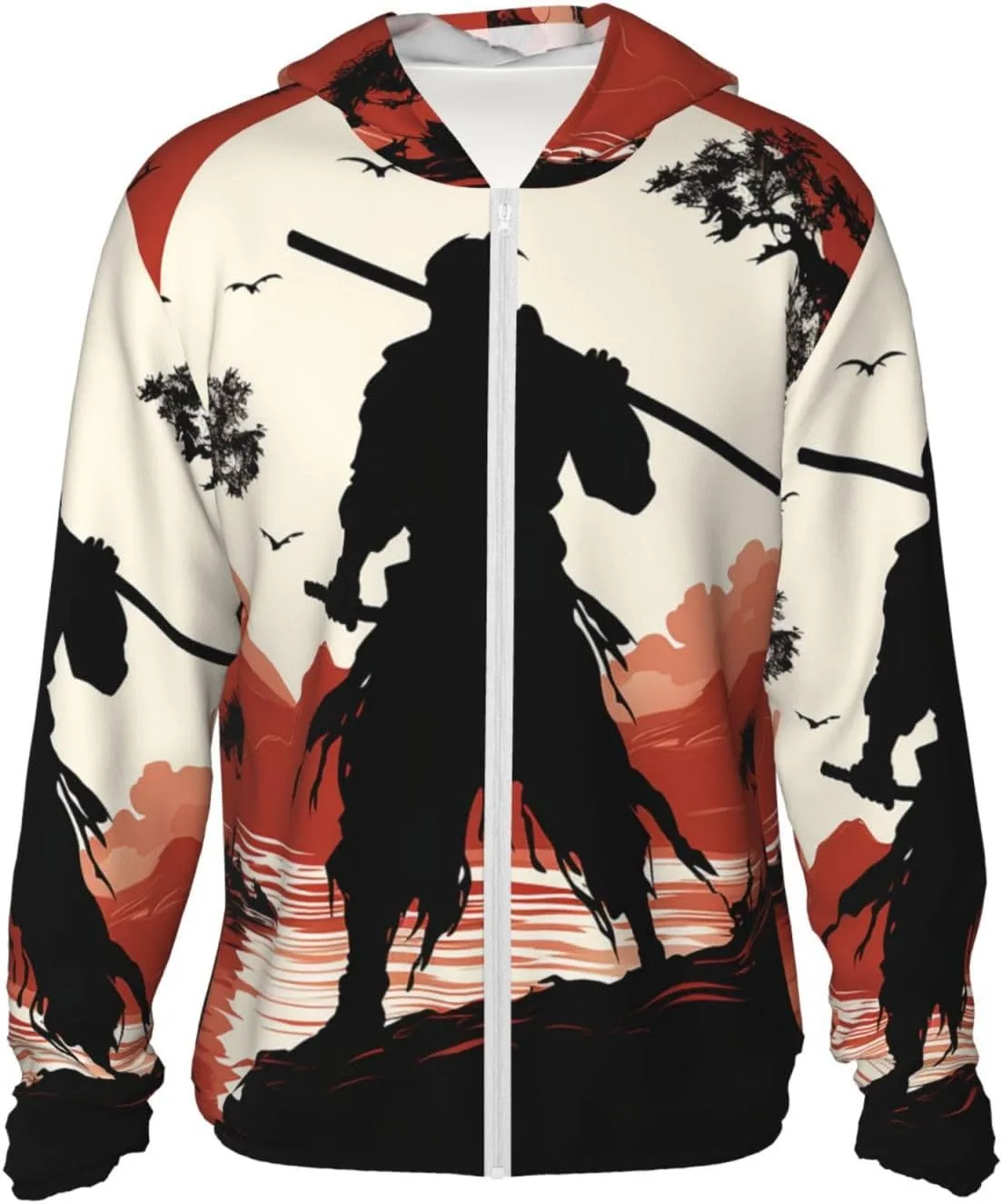 

Samurai Unisex солнцезащитный худи UPF 50+ с длинным рукавом GDSHJKLW