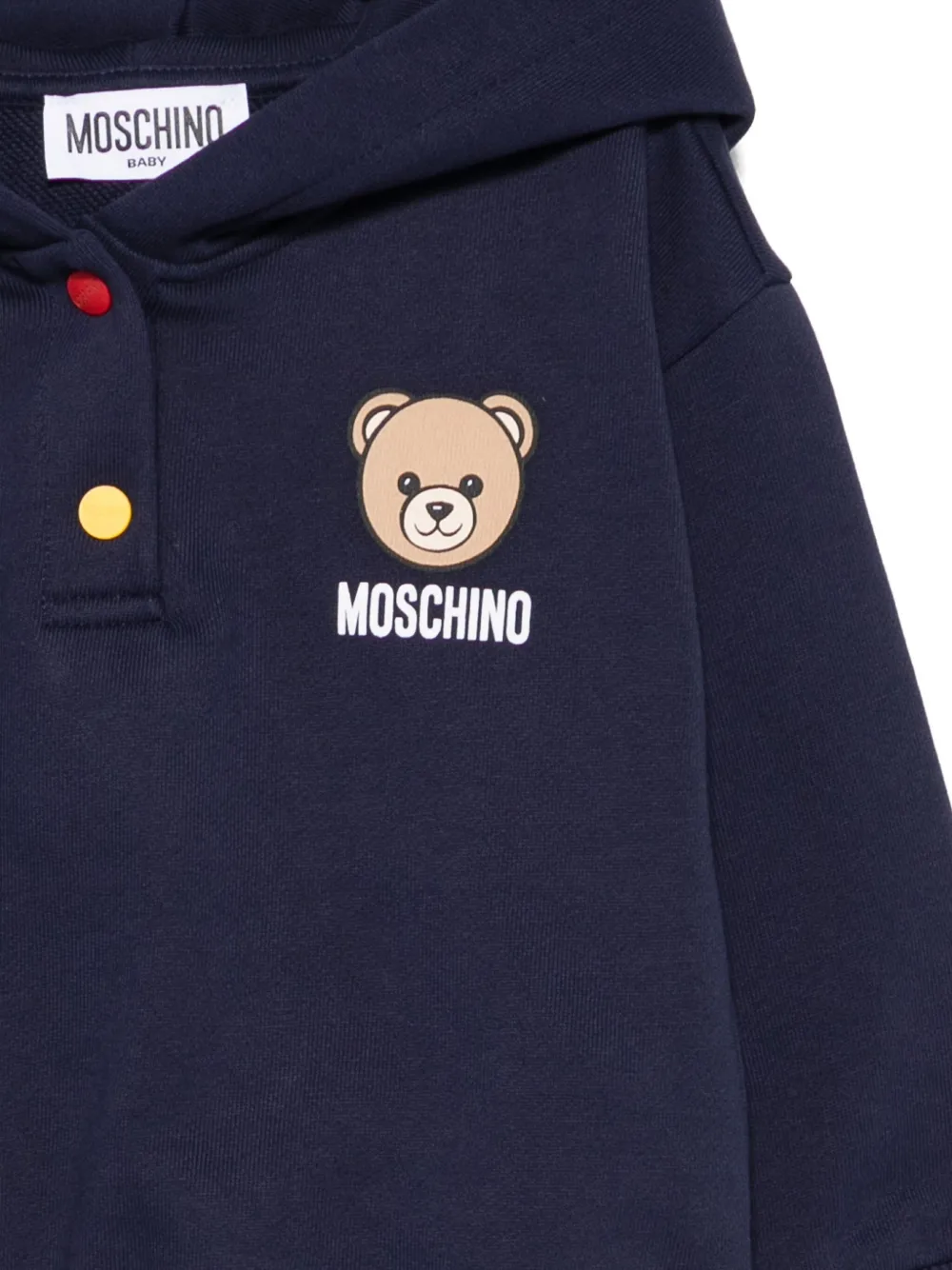 Толстовка с принтом плюшевого мишки Moschino Kids, синий — фото 3