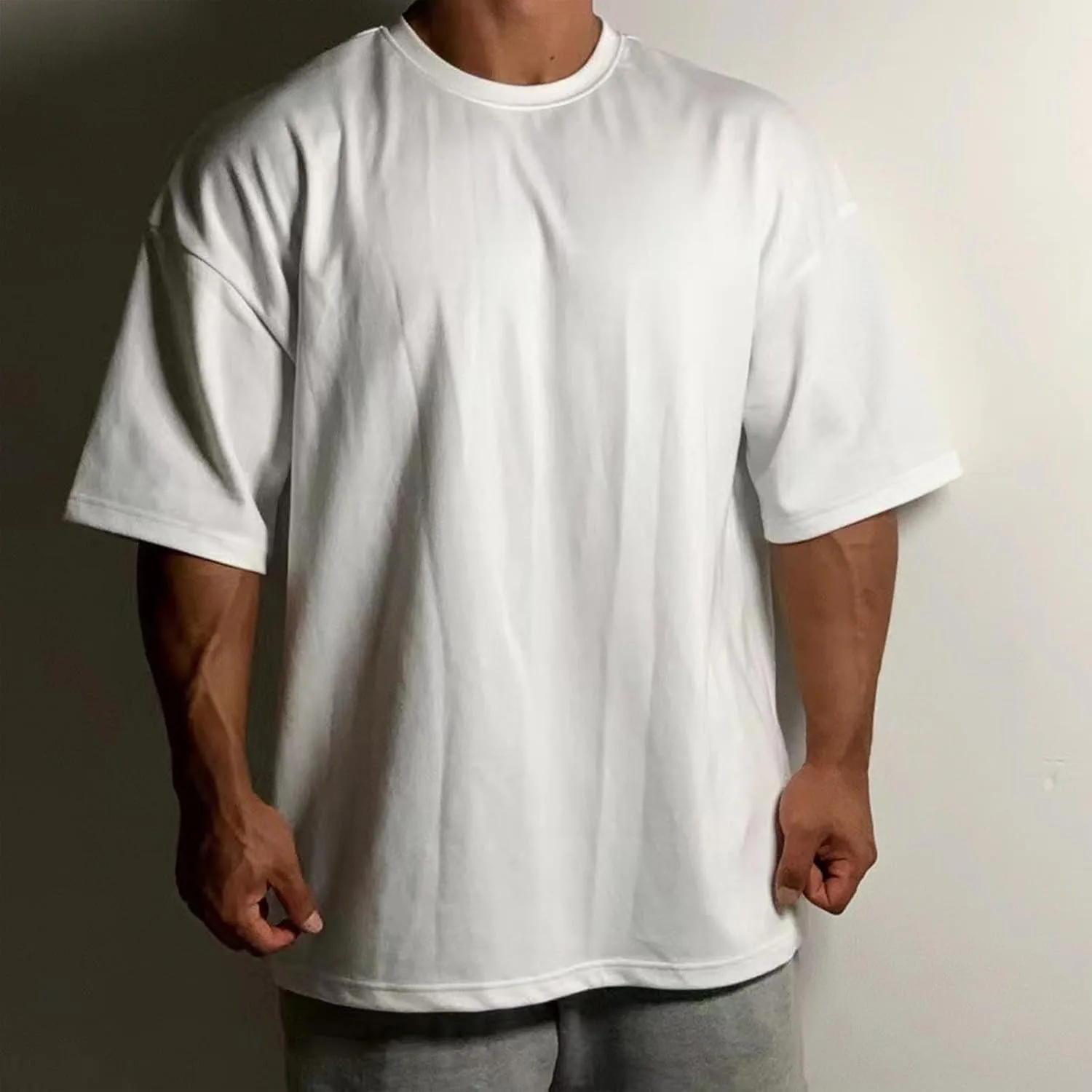 Футболка для тренировок мужская, короткий рукав, Crewneck, легкая — фото 2