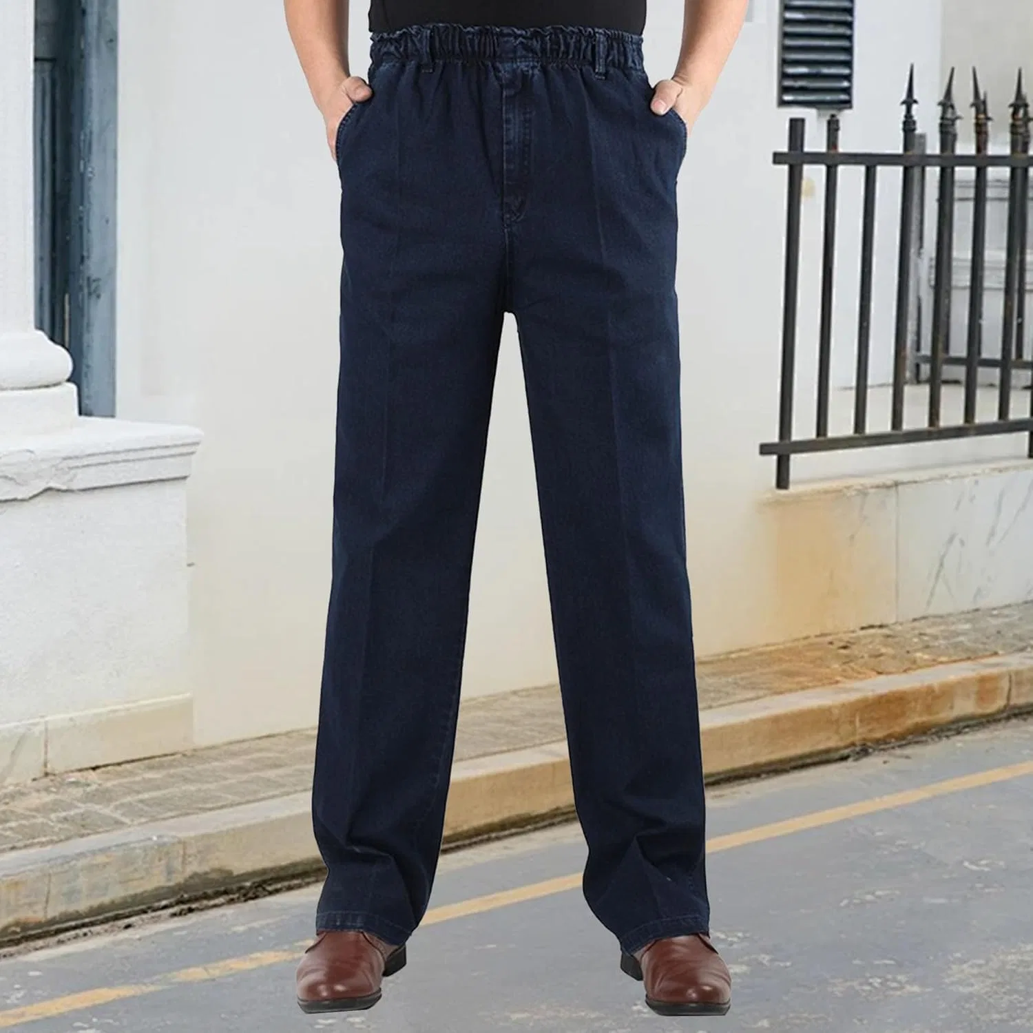 Джинсы свободные Men's, Dark Blue — фото 3