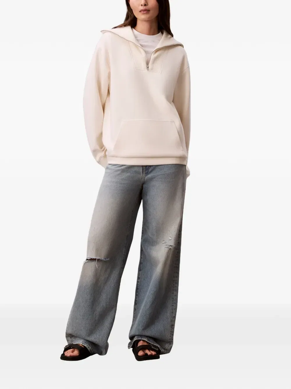Толстовка на молнии Calvin Klein, белый — фото 2