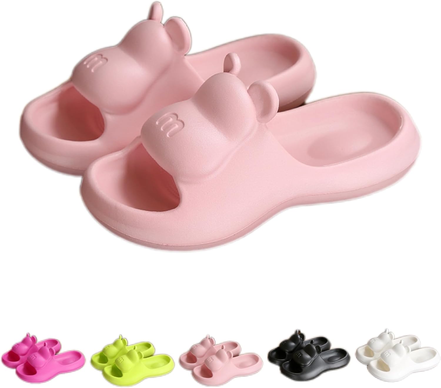 

Тапочки NTRUEML Bear для ванной, мягкие тапочки для женщин, летние домашние тапочки, модные милые для пары, мужские, розовый