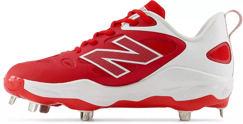Женские бутсы для софтбола New Balance Fresh Foam X VELO v4 Metal Fastpitch, красный/белый — фото 2