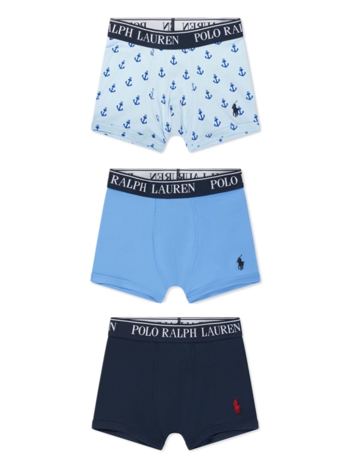 

POLO RALPH LAUREN KIDS комплект из двух боксеров с вышивкой Polo Pony, синий