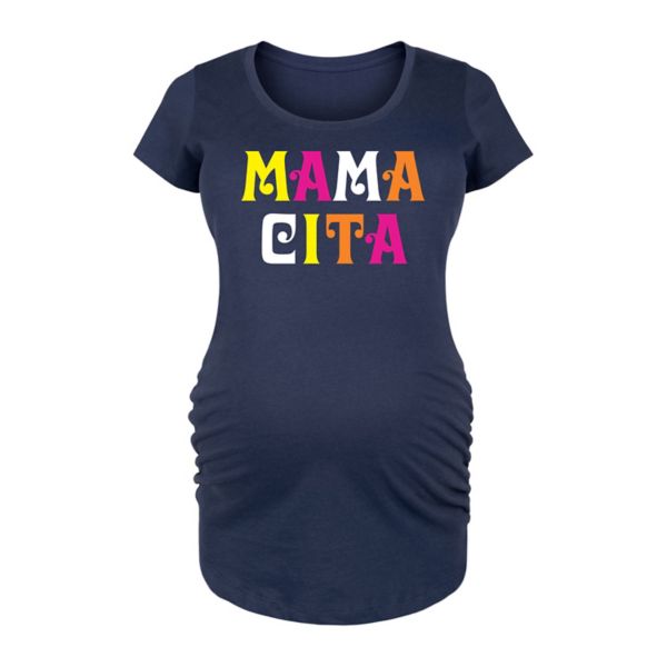 

Футболка для будущих мам Mamacita с принтом Unbranded, синий