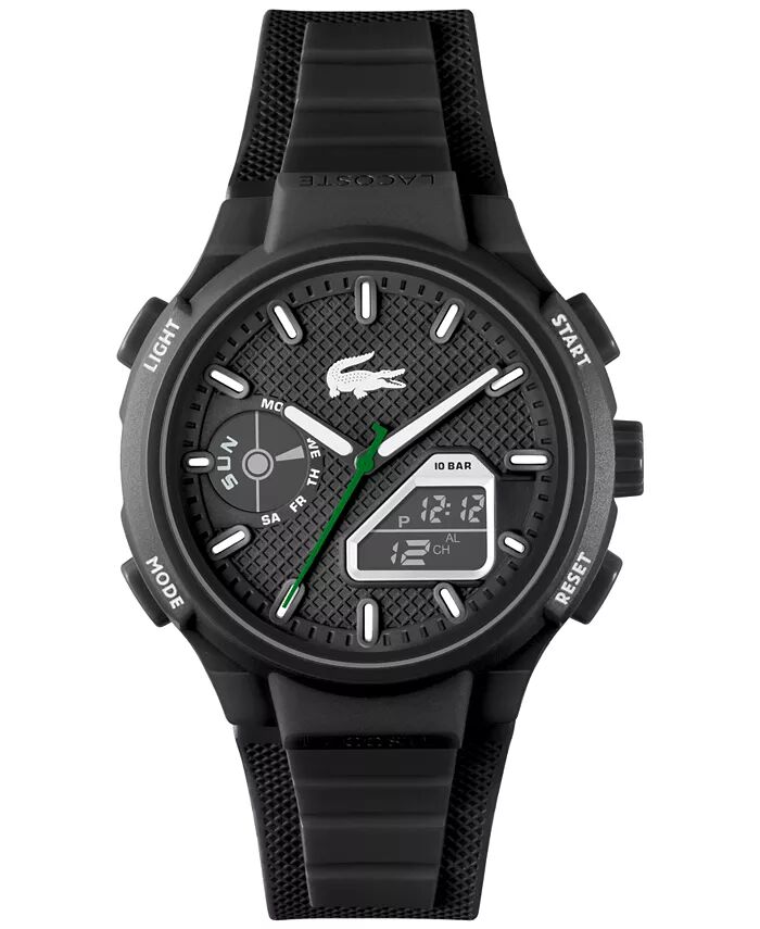 

Мужские часы LC33 с черным силиконовым ремешком 45 мм Lacoste