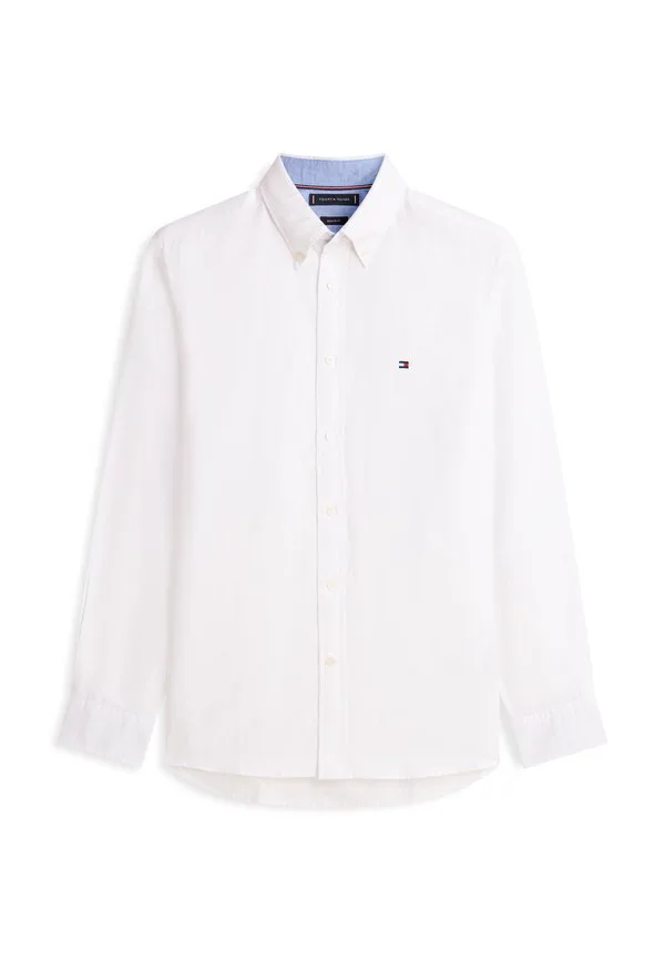 Рубашка-Рубашка прямого кроя из смесовой льняной ткани. Tommy Hilfiger, White — фото 4