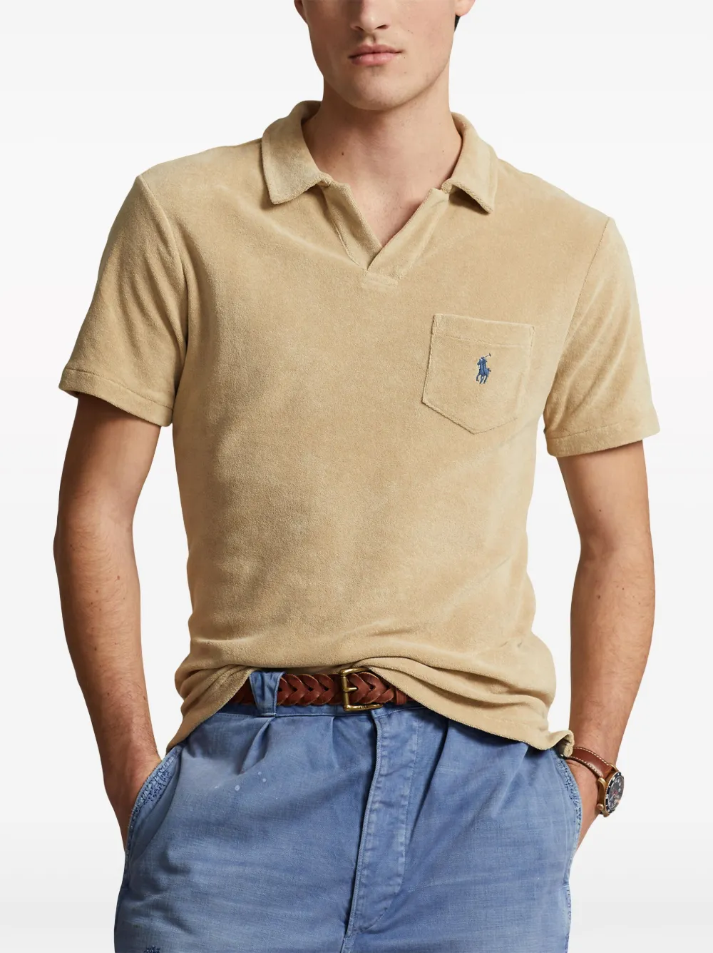 Рубашка поло с вышивкой Polo Pony POLO RALPH LAUREN, нейтральный — фото 3