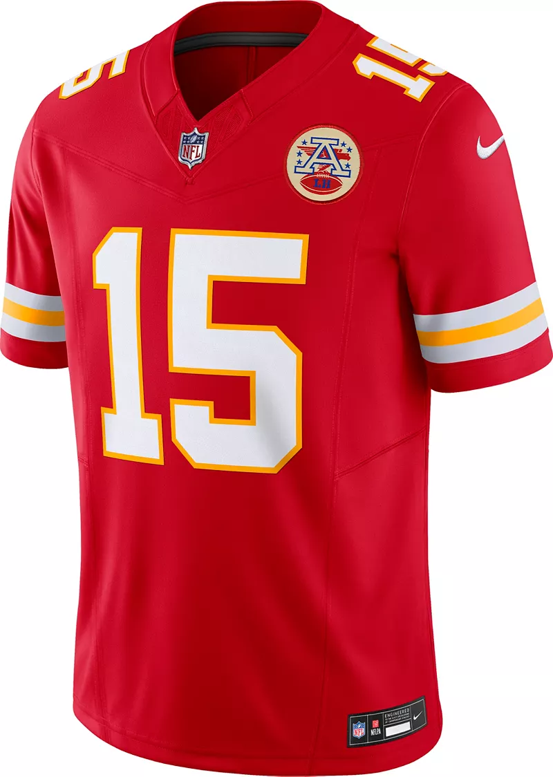 Nike Men's Kansas City Chiefs Патрик Махоумс № 15 Vapor F.U.S.E. Ограниченная красная майка — фото 2