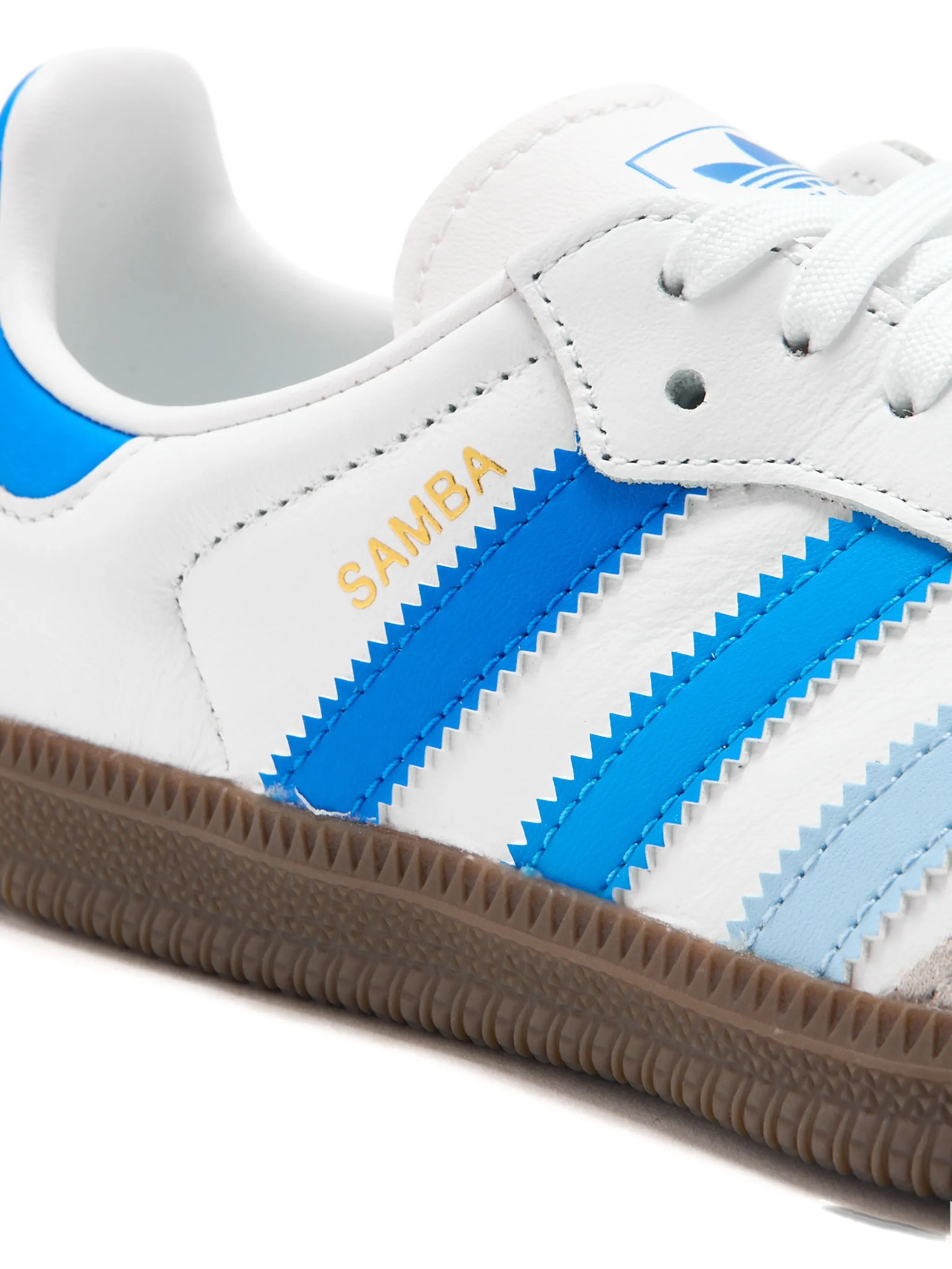 Кроссовки Samba на шнуровке Adidas Kids, белый — фото 4
