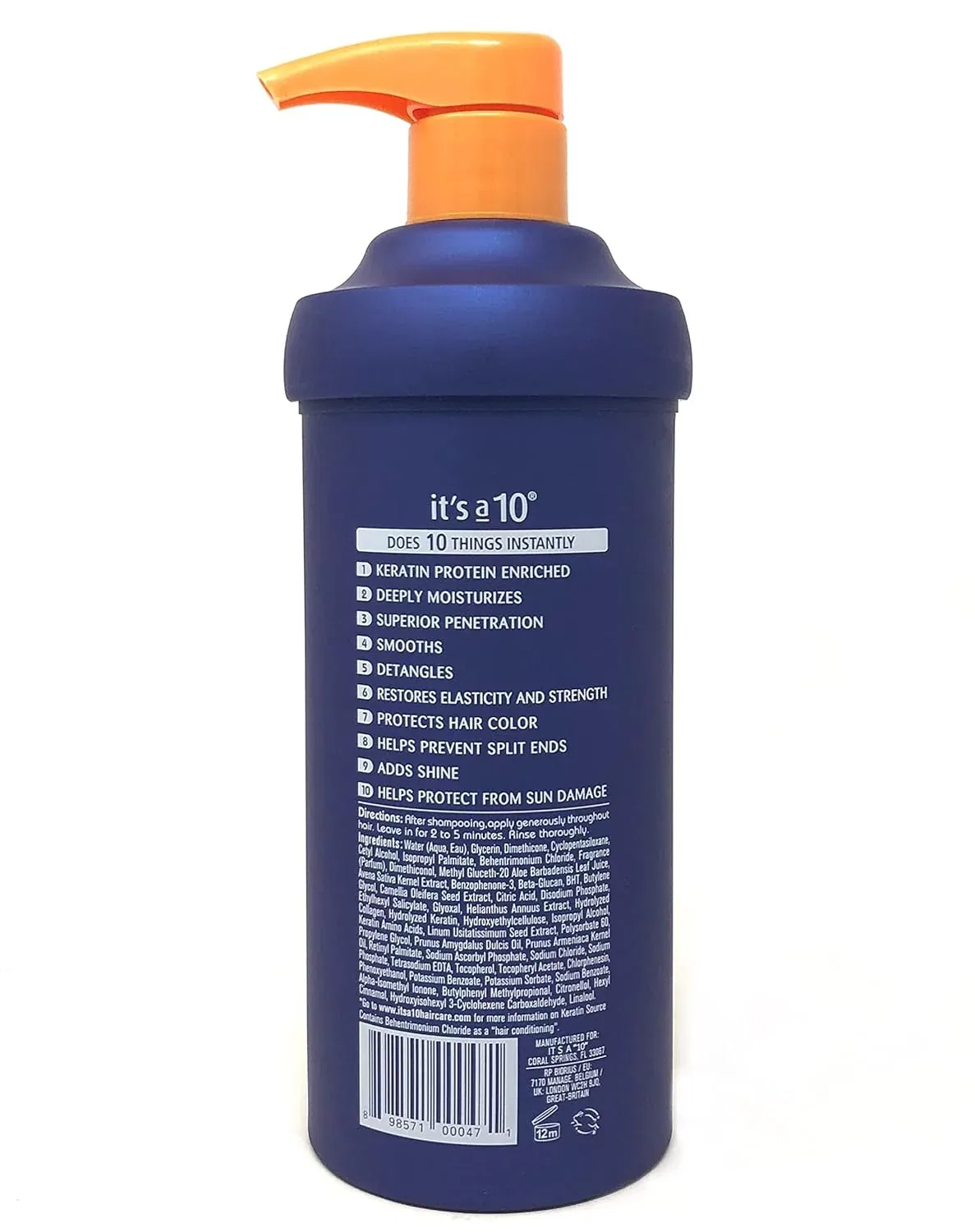 Кондиционер Miracle Deep Conditioner Plus Keratin от Its A 10 для мужчин и женщин - 17, 5 унций (500 мл), Clear/Transparent — фото 2