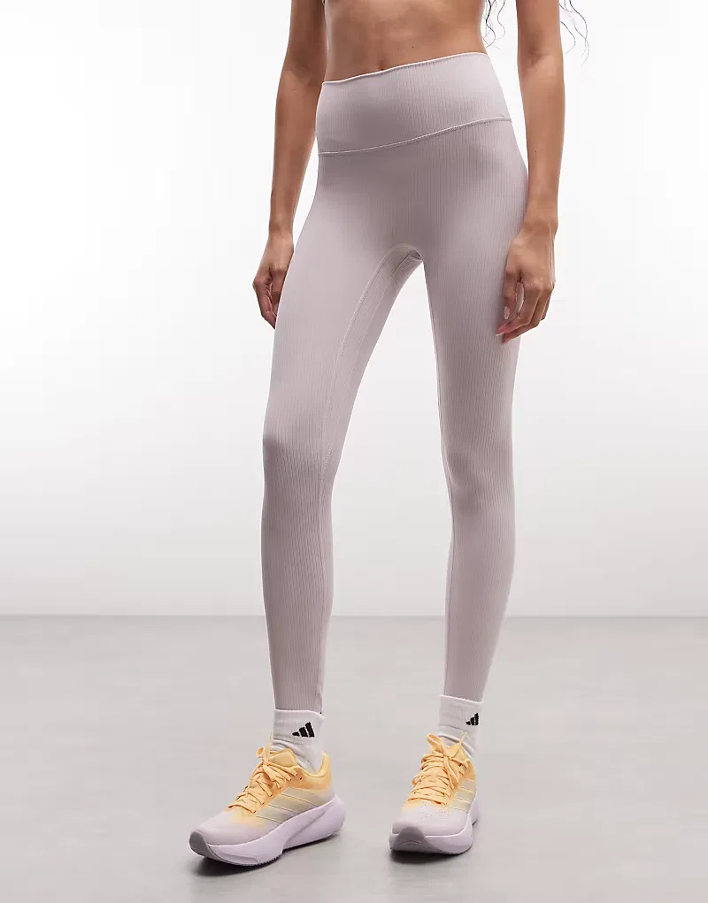 Леггинсы Adidas Performance Training Motion All Me 7/8, сиреневый — фото 2