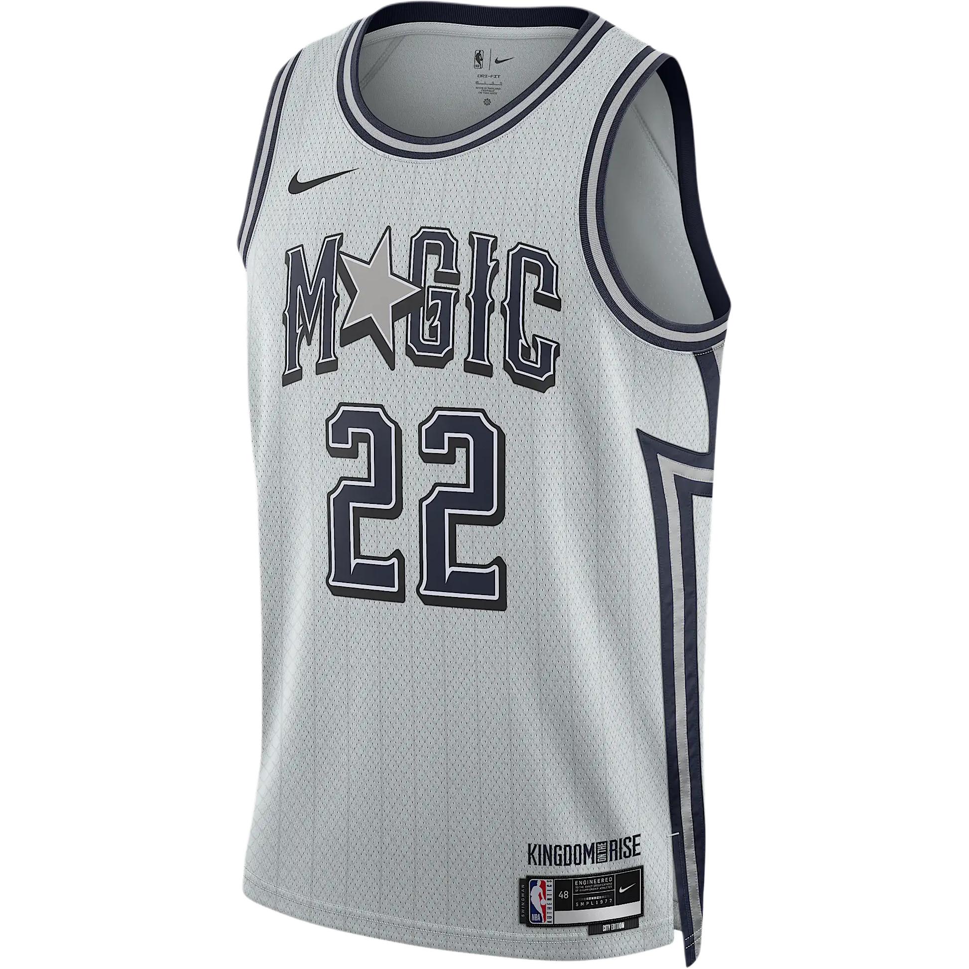 

Футболка Franz Wagner Orlando Magic 2024/25 City Edition мужская Dri-FIT NBA Swingman Nike, серый