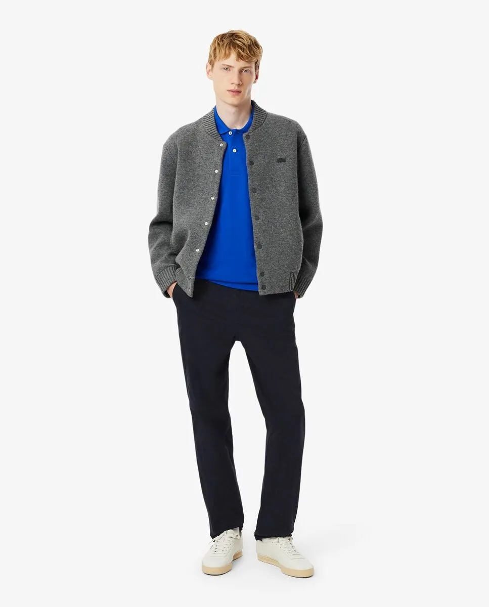 

Мужские вельветовые брюки прямого кроя синего цвета Lacoste