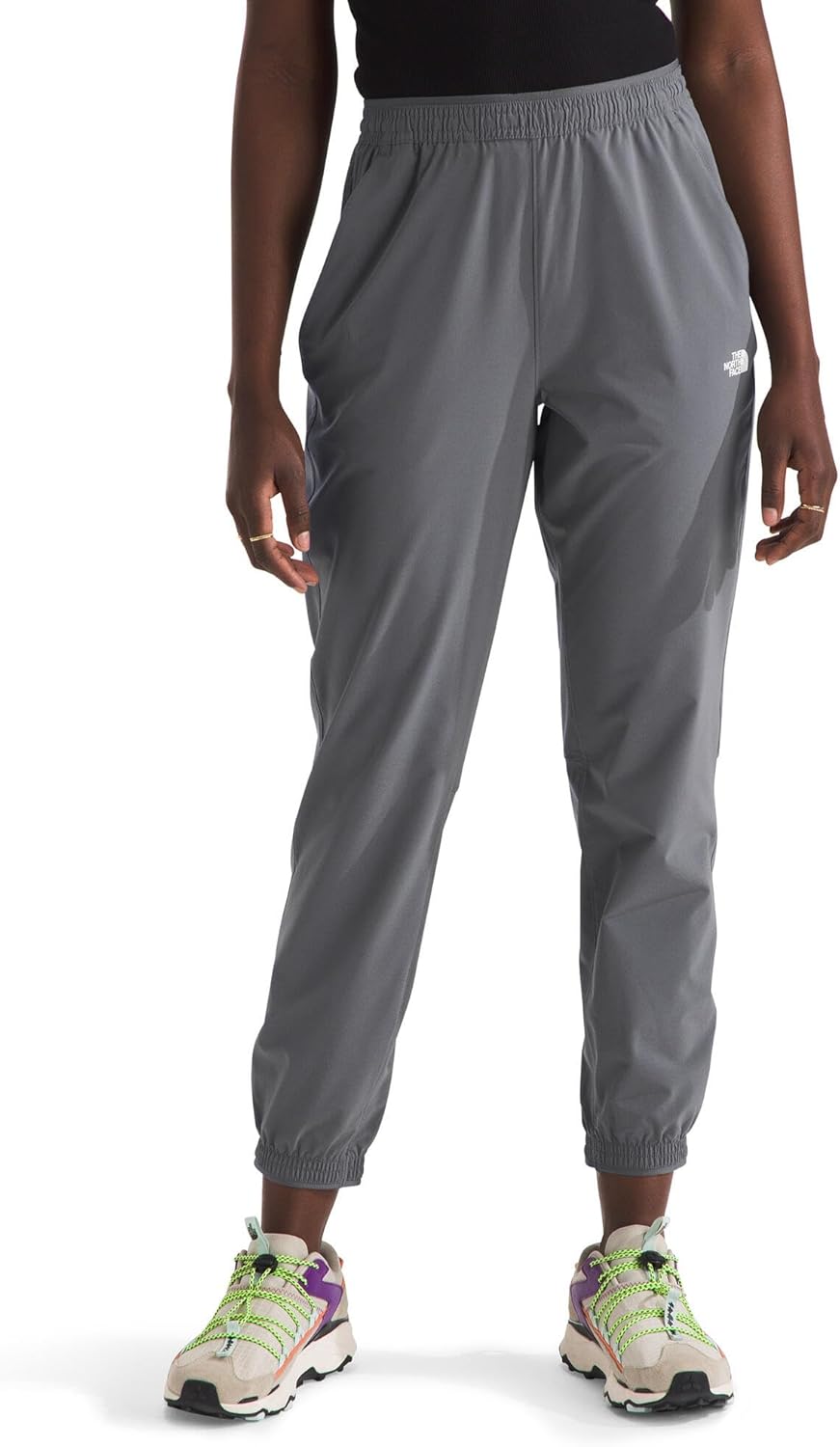 

THE NORTH FACE женские брюки Wander Jogger 2.0 | влагоотводящие, водоотталкивающая отделка, внутренний шнурок, Smoked Pearl