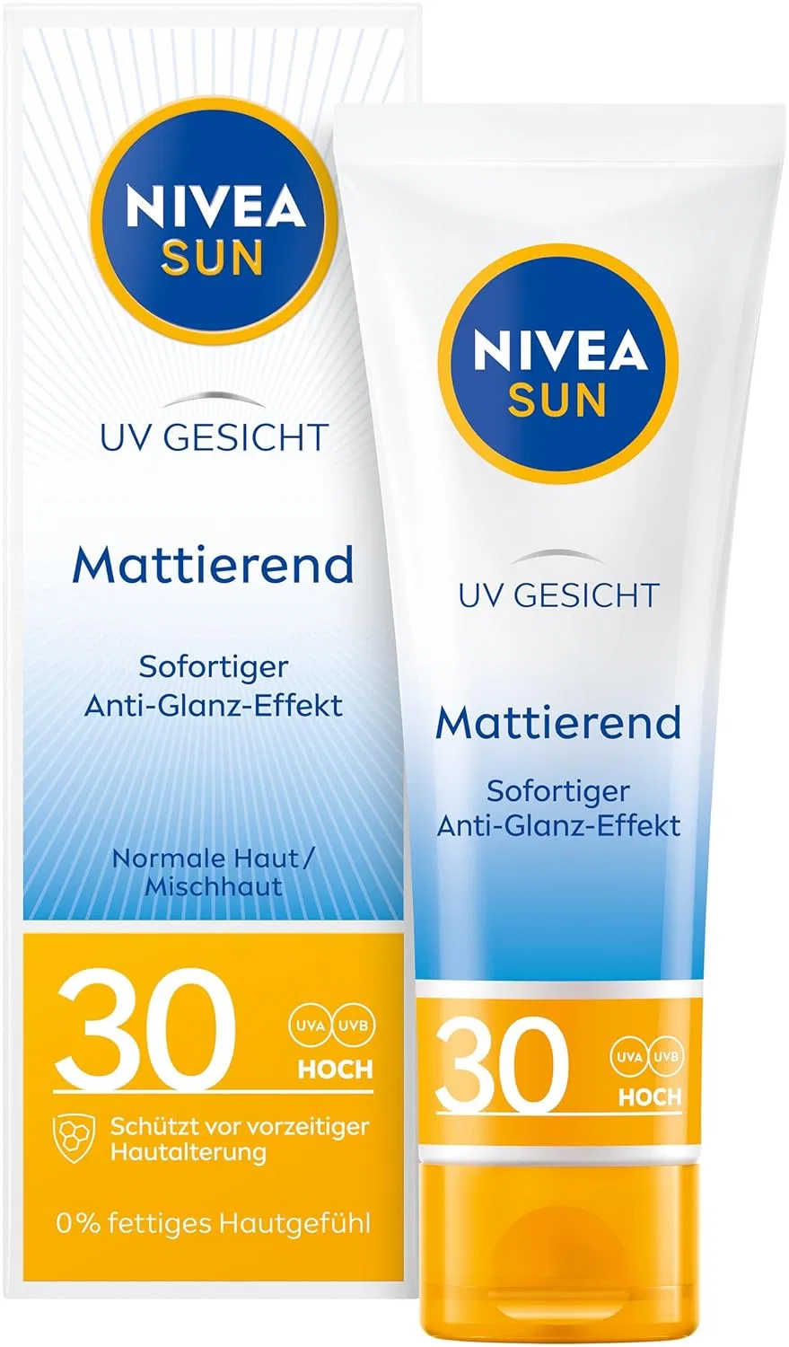 Матирующий солнцезащитный крем для лица Nivea Sun UV Face SPF 30 Nivea