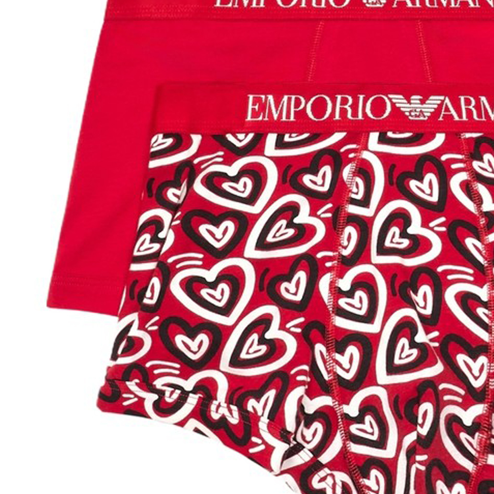 SS25 Трусы мужские 2 шт EMPORIO ARMANI, красный — фото 3