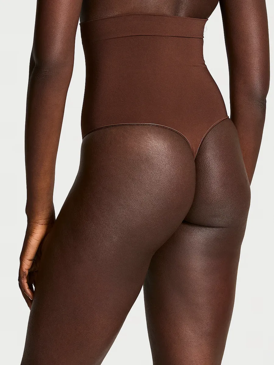 Трусики-стринги с высокой талией SeamlessShaping Victoria'S Secret, цвет Ganache — фото 2