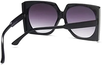 

Винтажные солнцезащитные очки большого размера для женщин, градиентные, черно-коричневые, женские, с защитой от УФ-излучения UV400, мужские очки MTZJH, 8