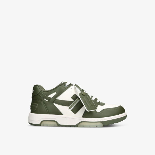 

Низкие кожаные кроссовки с вышитым логотипом для офиса Off-White C/O Virgil Abloh, зеленый