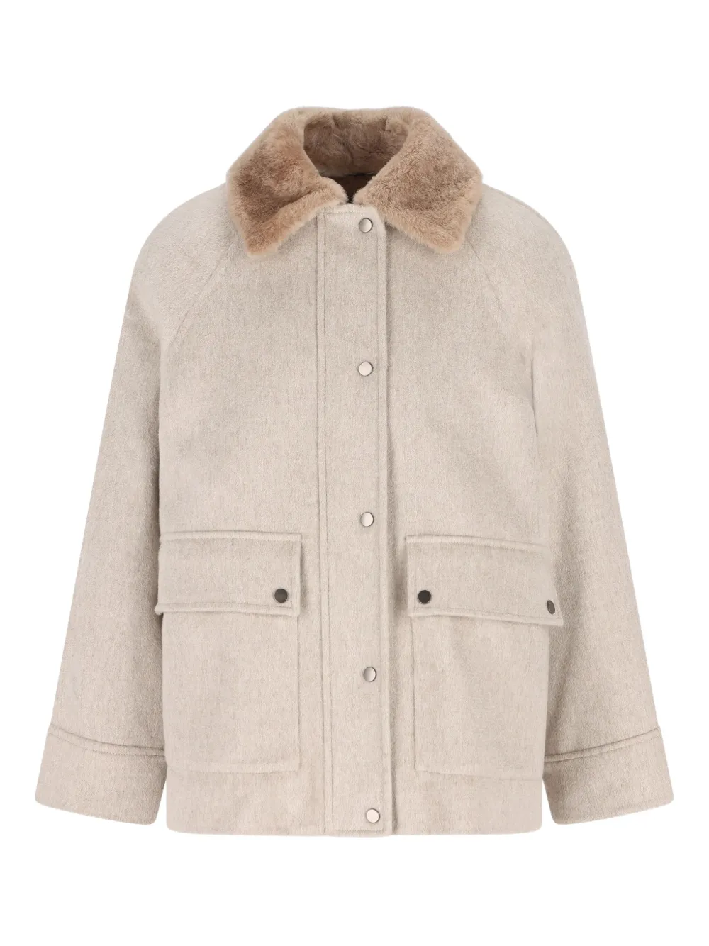 

Шерстяная куртка с рукавами-реглан Brunello Cucinelli, нейтральный