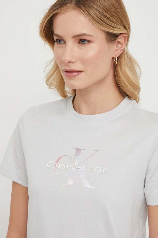 

Хлопковая футболка Calvin Klein Jeans, серый