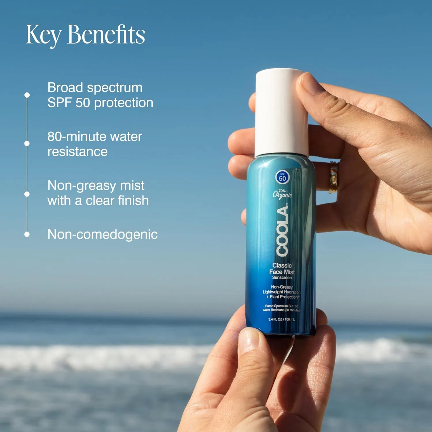 Солнцезащитный спрей для лица «Classic Face Sunscreen Mist» SPF 50 от COOLA Coola — фото 3