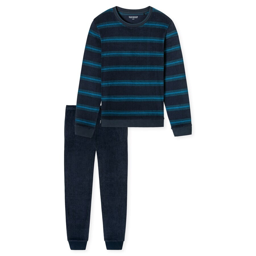 

Длинная пижама SCHIESSER Long Pajamas, цвет blue/marine blue/cyan blue