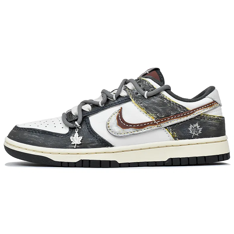 Кроссовки с принтом Nike Dunk Low Oil Paintings Maple Leaf-Gift Box 7 — фото 4