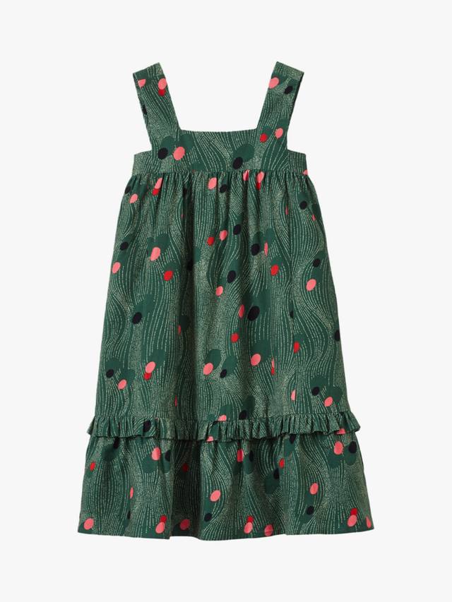 

Детское платье из хлопкового вельвета Peony с ярусами Caramel, Space Rain